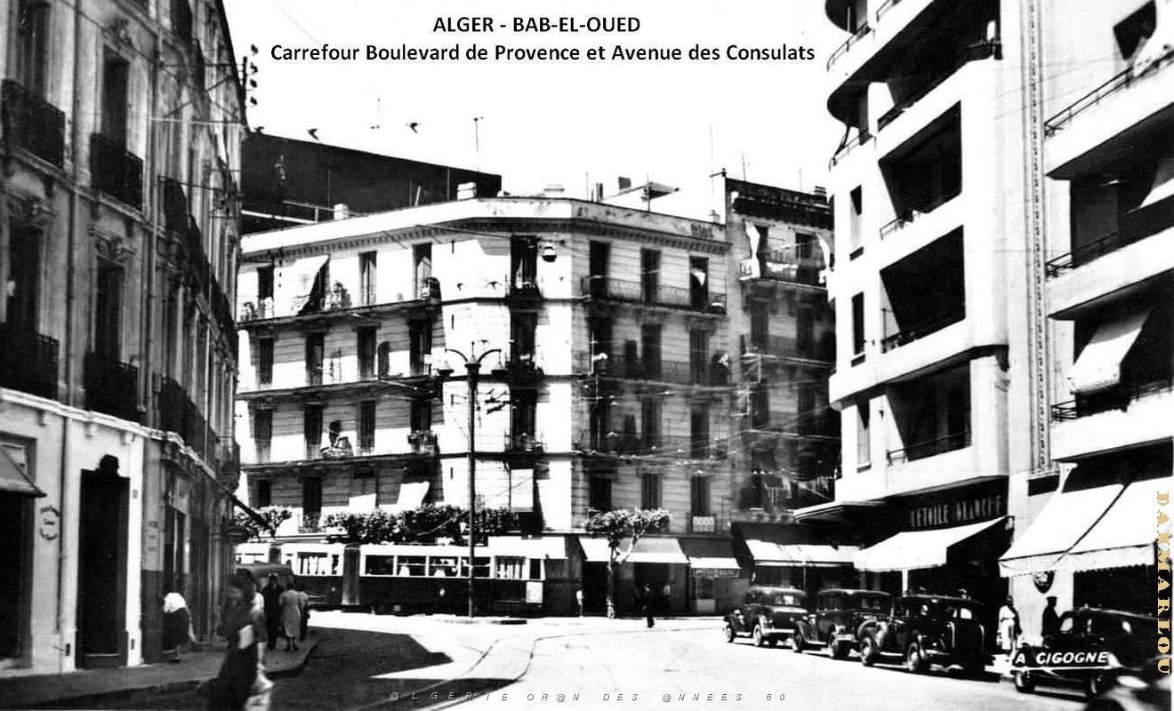 Alger - Bab-el-Oued - Carrefour du Boulevard Provence et Avenue des Consulats.jpg